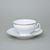 Tea cup and saucer 205 ml / 16 cm, Thun 1794 Carlsbad porcelain, BERNADOTTE gold line