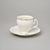 Coffee cup and saucer 150 ml / 14 cm, Thun 1794 Carlsbad porcelain, BERNADOTTE ivory + gold