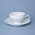 Frost no line: Tea cup and saucer 205 ml / 16 cm, Thun 1794 Carlsbad porcelain, BERNADOTTE