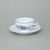 Tea cup and saucer 205 ml / 15,5 cm, Thun 1794 Carlsbad porcelain, BERNADOTTE Forget-me-not-flower
