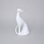 Cat 10,5 x 7 x 19 cm, White, Porcelain Figures Royal Dux Bohemia