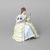Lady sitting with mirror rococo 12 x 14 x 15 cm, Porcelain Figures Duchcov