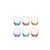Club Spectrum 300 ml Rainbow - colur set, whisky glass, 6 pcs., Crystalex