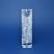 Křišťálová váza válec broušená úzká Kometa, 255 mm, GLASSPO / Crystal Bohemia