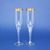 Champagne Glasses 125 ml, Golden Stripe, 21 cm, set 2 ks, Milan Mottl