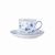 Cup 100 ml mocca + saucer 11,5 cm, FORM 1382 Blaublüten, Arzberg porcelain