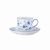 Cup 100 ml mocca plus saucer 11,5 cm, FORM 1382 Blaublüten, Arzberg porcelain