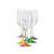 Viola 350 ml Rainbow - colour set, Wine glass, 6 pcs., Crystalex