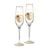 Set of 2 champagne glasses h 25 cm, 6,5 / 6,5 / 25 cm, Heart Kiss, G. Klimt, Goebel