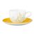 Liberty grass yellow: Cup coffee 260 ml + saucer 16,5 cm, Seltmann porcelain