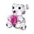 Teddy with flower, 42 x 40 mm, Crystal Gifts and Decoration PRECIOSA