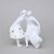 Milenci na skútru 14,5 x 12,5 x 16,5 cm, Bílá + barevné puntíky, Porcelánové figurky Duchcov