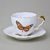Šálek mini 20 ml na likér + podšálek 7 cm, motýli, porcelán Lindner