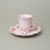 Cup 180 ml tall and saucer 16 cm, Lenka 527, Rose China