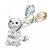 Cat with balloons 68 x 28 mm, Crystal Gifts and Decoration PRECIOSA