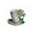 Clove design sculptured porcelain cup/saucer set, FRANZ Porcelain