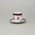 440: Cup espresso 100 ml + saucer 10 cm, Sonáta, cobalt + roses, Leander Loučky
