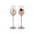 Liqueur glasses 20 cm / 0,1 l, 2 pcs. Glass, The Kiss, G. Klimt, Goebel