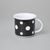 Mug Tina midlle 240 ml, White dots on black, Český porcelán a.s.