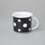 Mug Tina midlle 0,24 l, White dots on black, Český porcelán a.s.