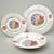 The Three Graces: Plate set for 6 persons, Thun 1794 Carlsbad porcelain, BERNADOTTE