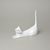 Kočka 19 x 17 (ocas) x 6,5 cm ležící, bílá, Porcelánové figurky Duchcov