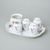 Cruet set 6 pcs., Thun 1794 Carlsbad porcelain, BERNADOTTE Meissen Rose