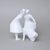 Milenci na skútru 14,5 x 12,5 x 16,5 cm, Bílá + Zlato, Porcelánové figurky Duchcov