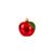 Christmas Glass Apple Ornament, 6 cm, Czech Ornaments MIJA