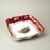 Bowl square 24 cm, hunting - ruby, QueensCrown porcelain