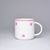 Hrnek Tina střední 240 ml, růžové puntíky, Český porcelán a.s.