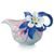 Columbine wildflowers design sculptured porcelain creamer 11 cm, Porcelain FRANZ