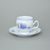 Coffee cup and saucer 220 ml / 16 cm, Thun 1794 Carlsbad porcelain, BERNADOTTE Forget-me-not-flower