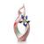 "COLUMBINE WILDFLOWERS"DESIGN SCULPTURED porcelain vase 37,8 cm, FRANZ porcelain