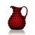 Crystal Jug 2000 ml, Ruby - Polka Dot, Kvetna 1794 Glassworks