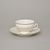 Tea cup and saucer 205 ml / 16 cm, Thun 1794 Carlsbad porcelain, BERNADOTTE ivory + gold