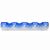 Straight Glass Candle Holder, 38 cm, Onion Pattern, BLUE, Czech Glass christmas decorations