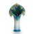 Peacock Splendor design sculptured porcelain vase 36,5 cm, FRANZ Porcelain