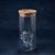 Glass Food Storage Jar with Wooden Lid, 24 cm, Onion Pattern