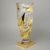 Vase FLAMES 37,5 cm foted, gold decor, Crystal BOHEMIA