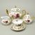 Tea set for 6 persons, Cecily roses, QueensCrown porcelain