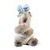 Small Yawning Bulldog With A Blue Bow, 12 x 9 x 7,5 cm, NAO Porcelain Figures