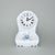 Clock 22 cm, Thun 1794 Carlsbad porcelain, BERNADOTTE Forget-me-not-flower