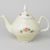 Tea pot 1,2 l, Thun 1794 Carlsbad porcelain, BERNADOTTE ivory + flowers