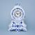 Hearthstone clocks with roses 28 cm, Original Blue Onion Pattern