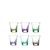 Set of gasses - Liqueur tumblers, 60 ml, Fusion Colour, RCR Cristalleria Italiana