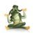 Amphibia frog father a son design sculptured porcelain figurine 11,5 cm, FRANZ Porcelain