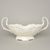 Fruit bowl with handles 36 cm, Thun 1794 Carlsbad porcelain, BERNADOTTE ivory + gold