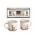 Set 2 Mini Mugs “Le Casette” 100 ml, “LE CASETTE”, Glazed ceramic, EGAN