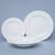 Plate Set for 6 people (25, 23, 19), Ophelia White with bottom sign, Thun 1794